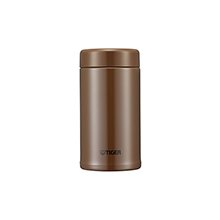 360ML STAINLESS STEEL BOTTLE WITH TEA STRAINER - BROWN